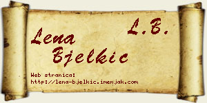Lena Bjelkić vizit kartica